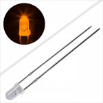 3mm Super Bright Yellow LED - 592nm - T1 Through Hole LED w/ 20 Degree Viewing Angle