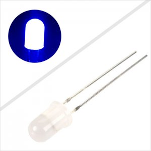 5mm Diffused Blue Super Bright Round Through Hole LED - 462 nm - T1 3/4 LED w/ 360 Degree Viewing Angle