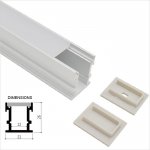 21x26mm Recessed Extrusions LED Strip Channel - LR2126 Series - Step