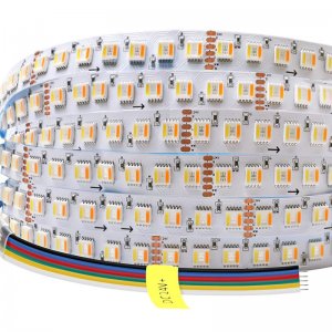 5m RGB+CCT Highest Density LED Strip Light - 5-in-1 Color-Changing RGBTW LED Tape Light with Tunable White - 24V - IP20