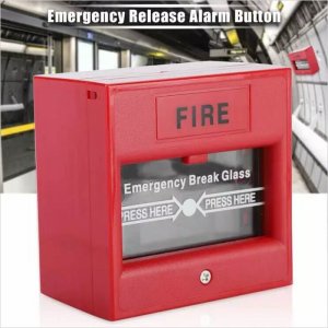Access Control Door Fire Button Emergency Break Glass Fire Alarm Call Point - 12V/24V