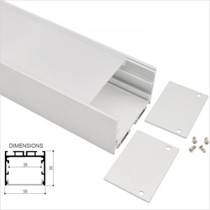 50mm Wide Up/Down LED Aluminum Channel For Flexible Strip Lights Installations - LED Linear Lights - LS5035 Series