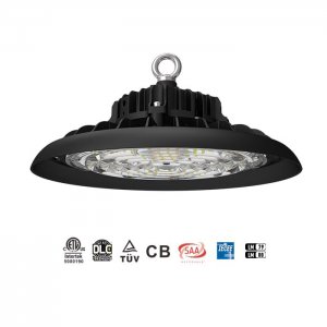 150W UFO LED High Bay High Ceiling Light 24000lm with plug, Dimmable Warehouse Waterproof Safety Light