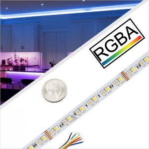 5m RGBA Tunable White LED Strip Light - Color-Changing Flexible LED Tape Lights - 24V - IP20