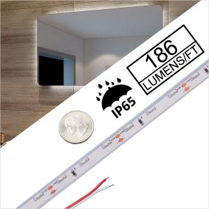 5m White LED Side Emitting Strip Light - 12V - IP65 - 186 Lumens/ft