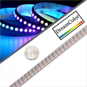 1m WS2813 Digital RGB LED Strip Light - 144 LEDs/m - Addressable Color-Chasing LED Tape Light - 5V - IP20