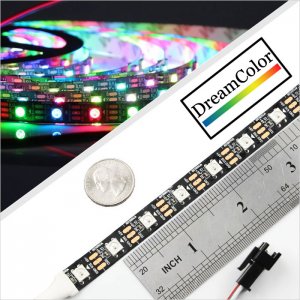 5m WS2812B Digital RGB LED Strip Light - Single Addressable Color-Chasing LED Tape Light - 18 LEDs/ft - 5V - IP20