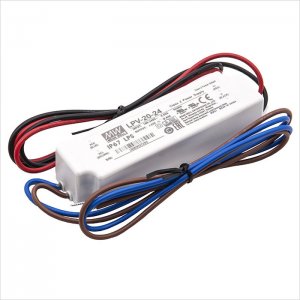 Mean Well LED Switching Power Supply - LPV Series 20-100W Single Output LED Power Supply - 24V DC