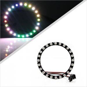 NeoPixel Ring 24 LEDs - Smart 5050 RGB LED with Integrated Drivers