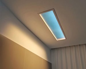 Artificial Skylight Smart Blue Sky LED Panel Sunshine Light Ceiling Lamps - 1'x4' LED Flat Light Panel - Drop Ceilings - Dimmable