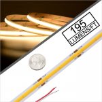 5m White Flexible COB LED Strip Light - High CRI - 12V - IP20