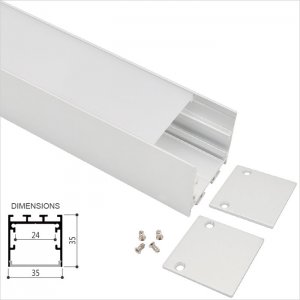 35mm Wide Up/Down LED Aluminum Channel For Flexible Strip Lights Installations - LED Linear Lights - LS3535 Series