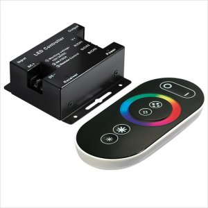 LED RGB RF Touch Controller with Dynamic Color-Changing Modes - 12 Volt / 24 Volt