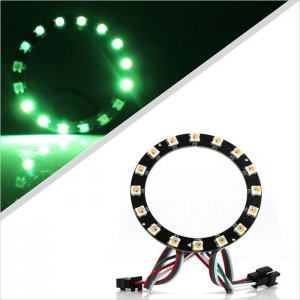 NeoPixel Ring 16 LEDs - Smart 5050 RGBW LED w/ Integrated Drivers - Natural White - ~4500K