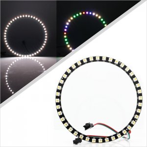 NeoPixel Ring 40 LEDs - Smart 5050 RGBW LED w/ Integrated Drivers - Warm White - ~3500K