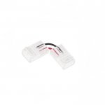 Solderless Clamp-On Left / Right ‘L’ Wire Connector - 10mm Single Color LED Strip Lights