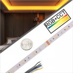 5m High Density RGB+CCT LED Strip Light - Color-Changing LED Tape Light - 24V - IP20
