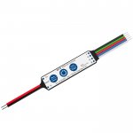 3CH*1.5A 12-24VDC 3-Key RGB LED Mini Controller Q3-S (no RF)