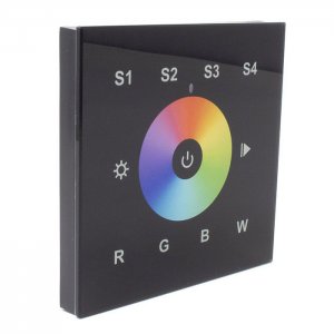 Sunricher RF RGBW 4 x Scene RF Wall Panel Black (Mains voltage)