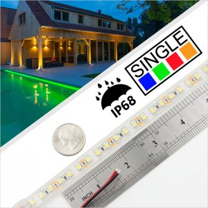 3528 Single Color LED Strip Light/Tape Light - 12V/24V - Waterproof IP68 - 5m