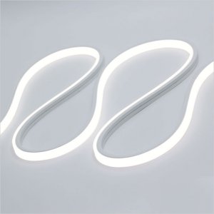 16.4ft (5m) White LED Neon Flex - Top Bend SA1010 Series Neon Strip Light - 24V - IP67 - 323 lm/ft