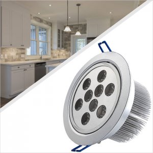 LED Recessed Light Fixture - Aimable and Dimmable - Ultra Bright (27W) - 5.22" - 1150 Lumens