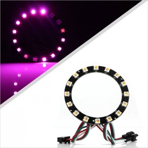 NeoPixel Ring 16 LEDs - Smart 5050 RGBW LED w/ Integrated Drivers - Warm White - ~3500K
