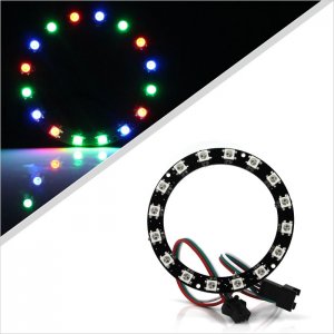NeoPixel Ring 16 LEDs - Smart 5050 RGB LED with Integrated Drivers