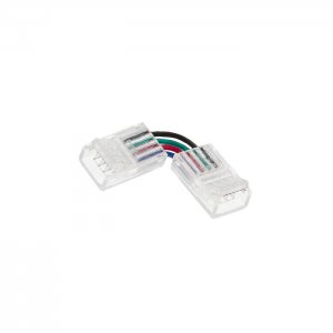 Solderless Clamp-On Left / Right ‘L’ Wire Connector - 10mm RGB LED Strip Lights