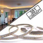 5m White COB LED Strip Light - Dot COB Series Super Thin LED Tape Light - High CRI - 24V - IP20