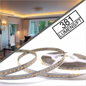 5m White COB LED Strip Light - Dot COB Series Super Thin LED Tape Light - High CRI - 24V - IP20