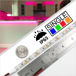 3528 Single Color LED Strip Light/Tape Light - 12V/24V - IP65 Weatherproof - 5m