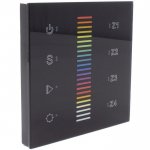 Sunricher DALI DT8 Four Group RGB Colour Changing Touch Slider DALI Wall Panel Black (Low voltage)