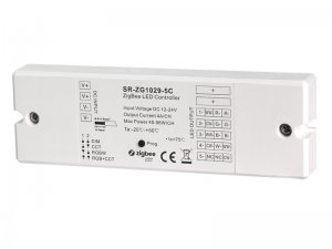 DIM CCT RGBW RGB+CCT 4 in 1 Constant Voltage Zigbee LED Controller SR-ZG1029-5C