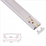 C020-W Series 17x7mm LED Strip Channel - White Color Surface LED Aluminum Profile