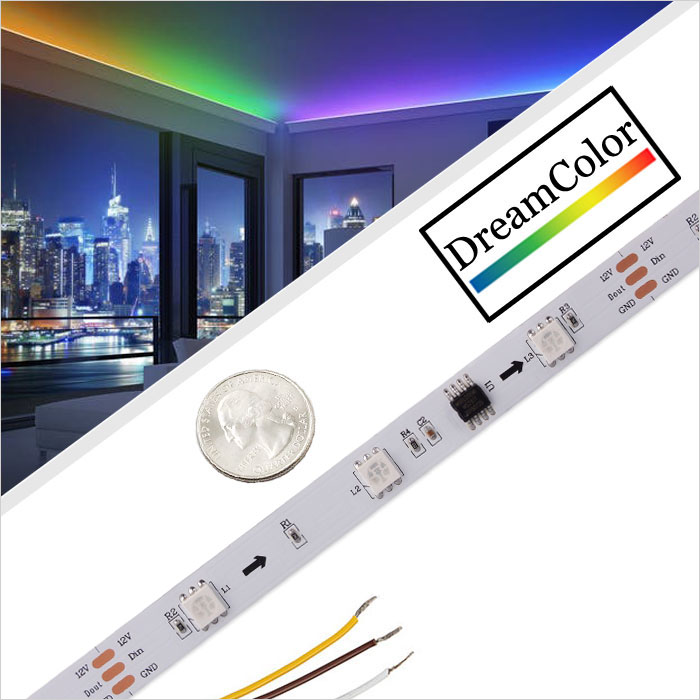 Brilliant Brand Lighting Outdoor Multi-function RGB LED Color Changing Rope Light Controller - 120 Volt - RF Remote