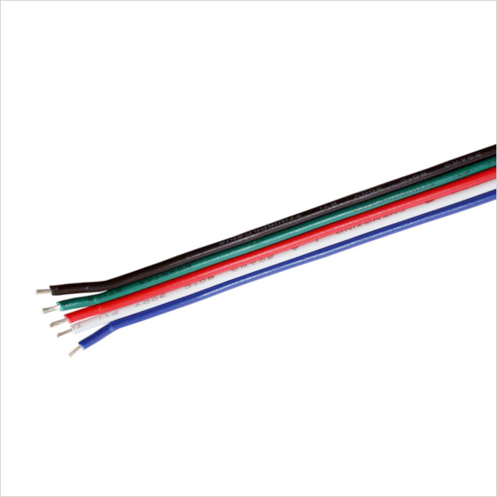 22 Gauge Wire - Five Conductor RGB+W Power Wire, AWG22-5RGBW