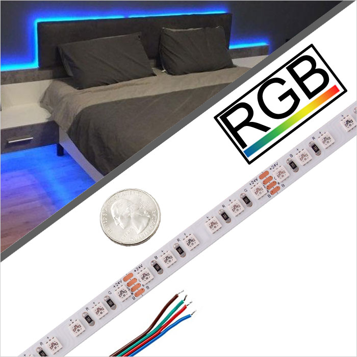 5m 3838SMD 8mm Width RGB High Density LED Strip Light - Color