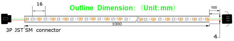 4mm Ultra Slim WS2812C 2020 Digital RGB LED Strip