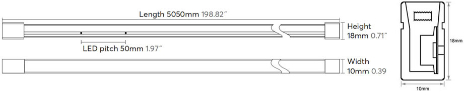 Customize 3.28Ft Flexible LED SUS304 Stainless Steel Mounting Clips For LED  Neon Tube Lights